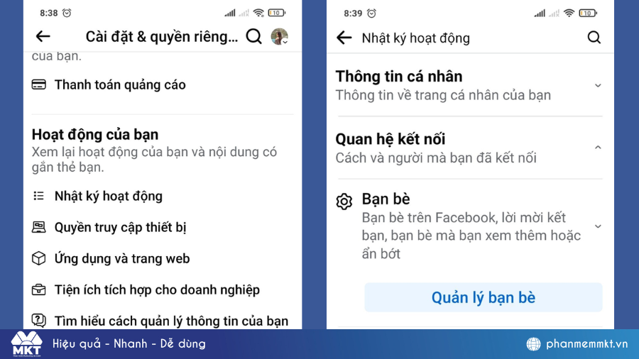 Xem lịch sử kết bạn trên Facebook bằng điện thoại