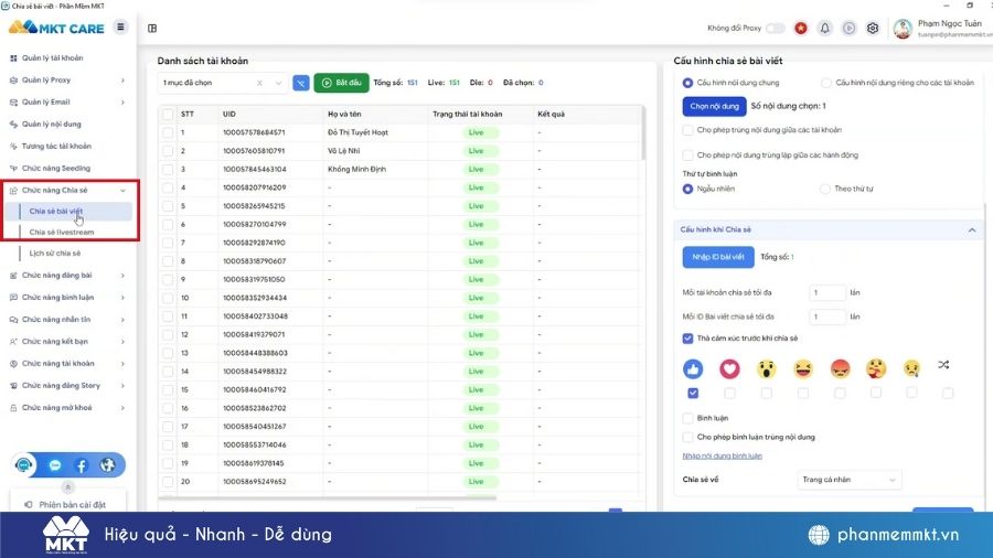Tool auto share Facebook, chia sẻ bài viết Facebook tự động 3 tool auto share facebook