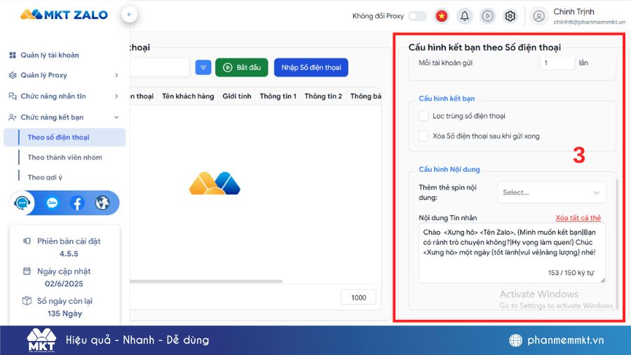 Tool kết bạn Zalo