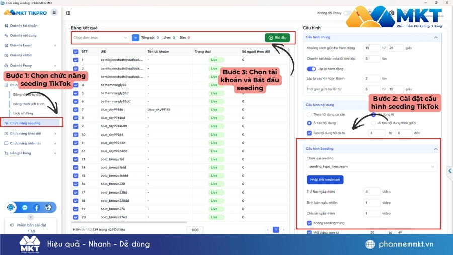 Cách seeding TikTok bằng MKT TikPro Cách seeding TikTok bằng MKT TikPro