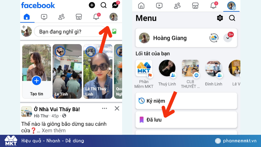 Cách xem lại video đã lưu trên Facebook bằng điện thoại