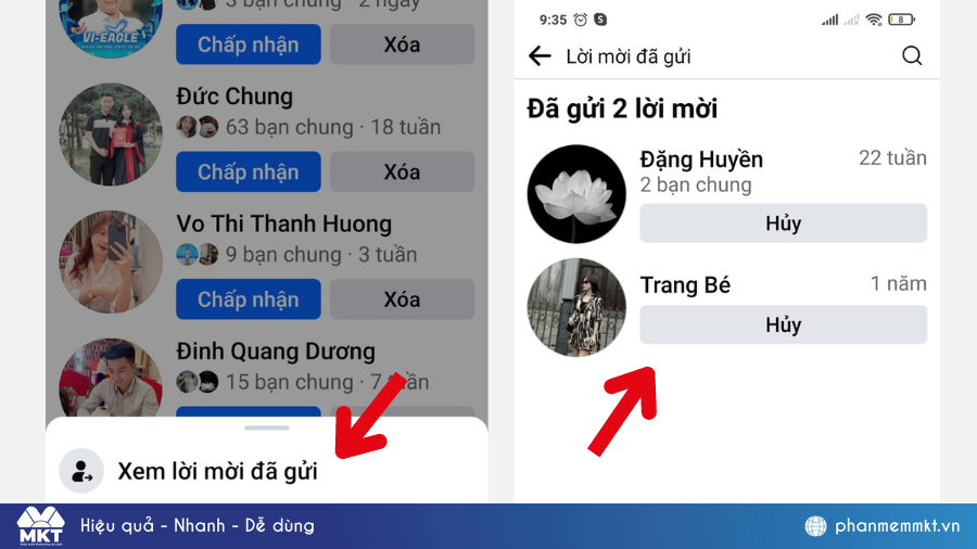 Cách xem lời mời kết bạn đã gửi trên Facebook bằng điện thoại