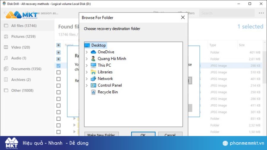 Khôi phục file đã xóa bằng Disk Drill