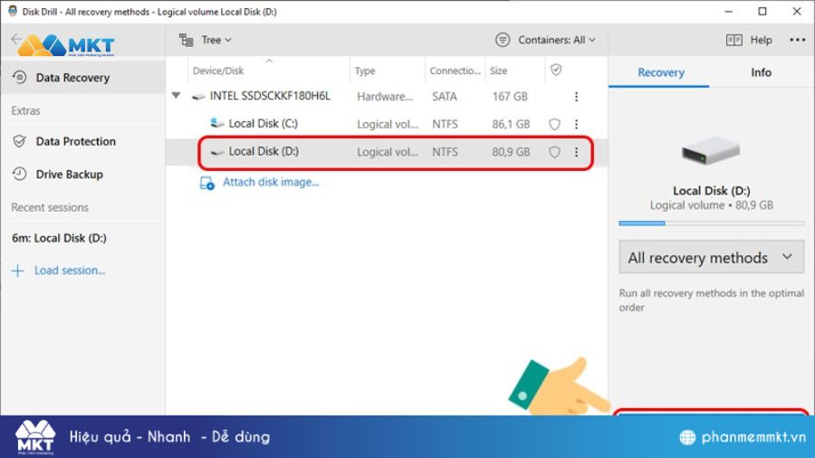 Khôi phục file đã xóa bằng Disk Drill