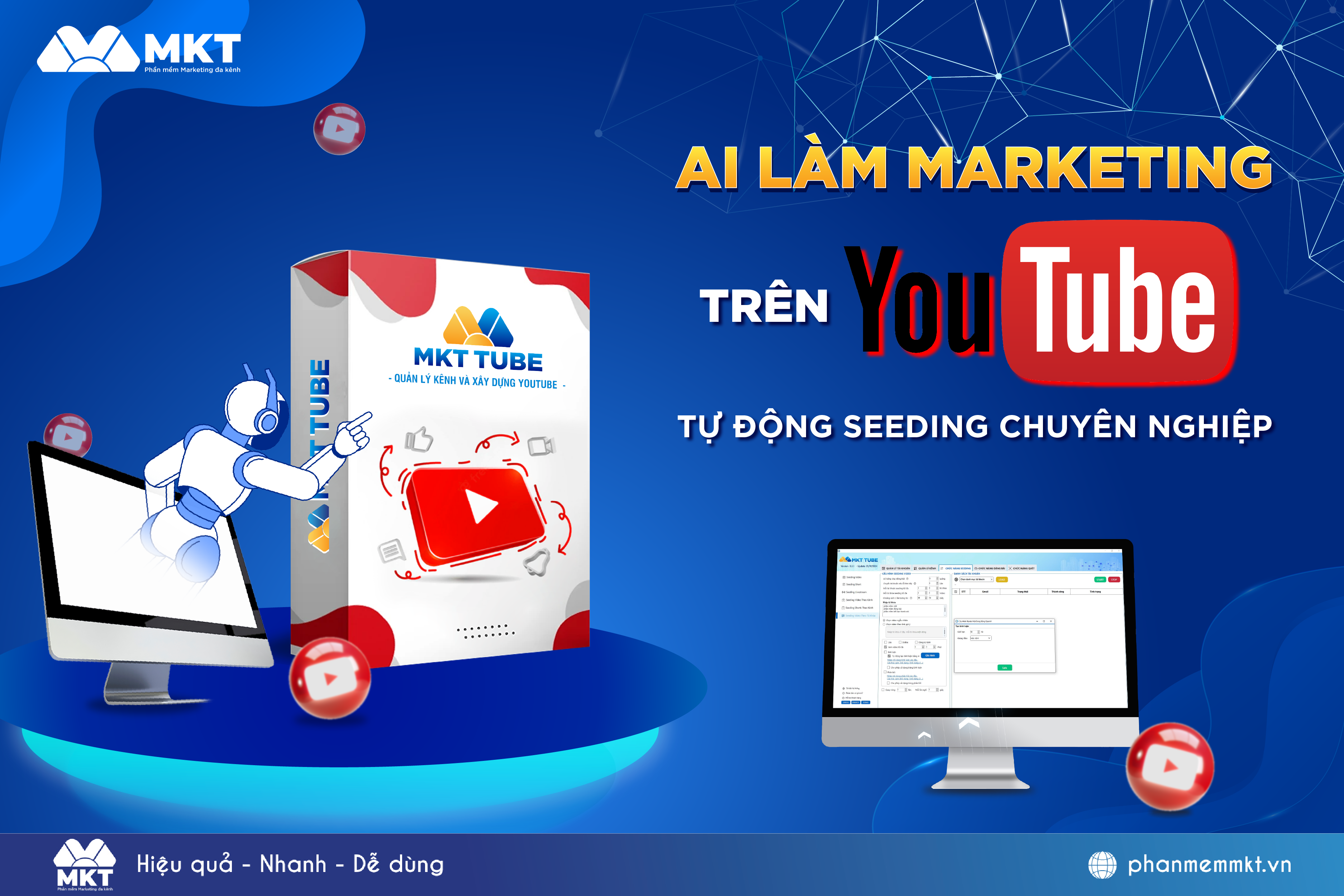 MKT Tube - Phần mềm seeding livestream Youtube