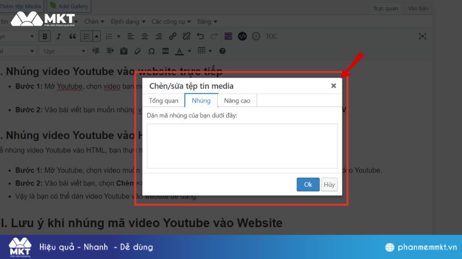 2 Cách Nhúng Video Youtube Vào Website Nhanh Chóng