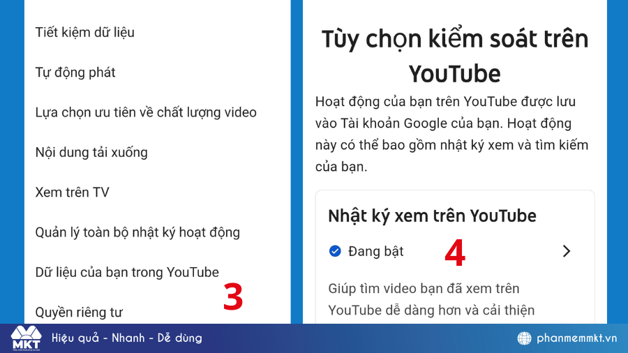 Cách xem lịch sử YouTube trên điện thoại