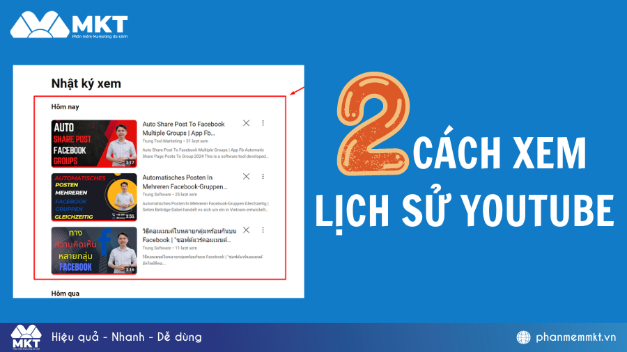 Cách xem lịch sử YouTube