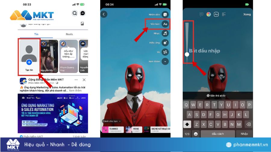 Cách chỉnh cỡ chữ trên story Facebook bằng điện thoại