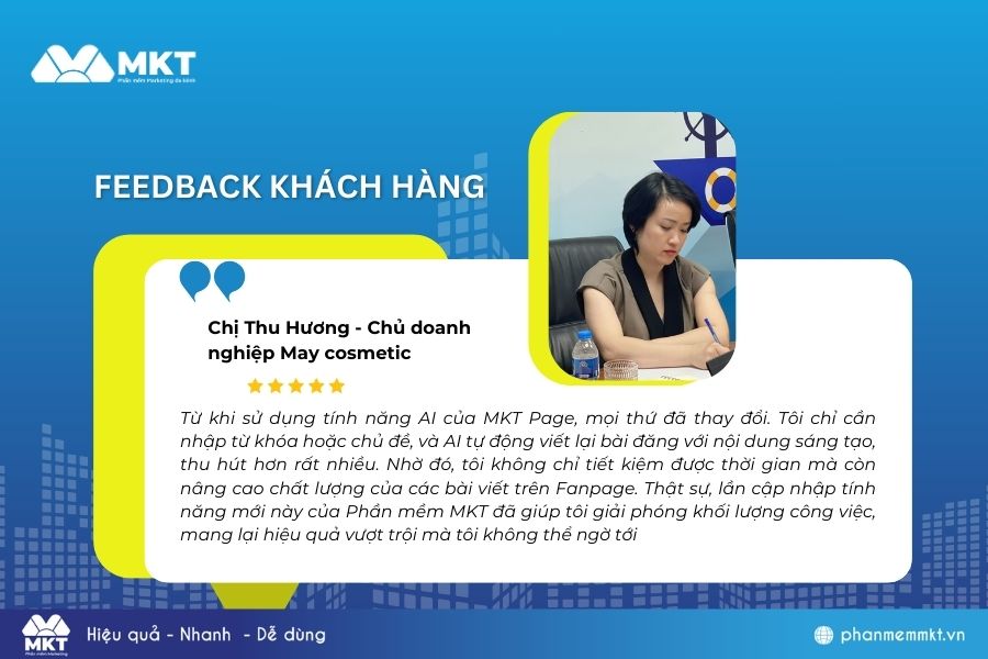 Feedback của khách hàng về tính năng AI của Phần mềm MKT