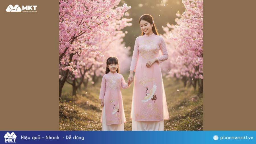 Kinh doanh online dịp Tết: Áo dài cách tân, set mẹ và bé