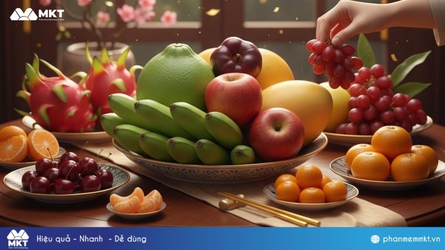 Kinh doanh online dịp Tết: Trái cây thượng hạng, mâm ngũ quả 