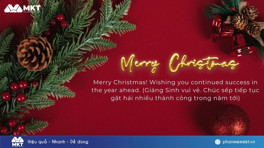 Tổng hợp 101+ Lời chúc Giáng sinh tiếng Anh hay và ý nghĩa nhất mùa Noel 2025 6 Lời chúc Giáng sinh tiếng Anh cho sếp