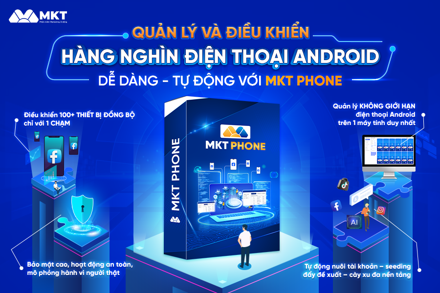 Tool điều khiển nhiều điện thoại Amdroid MKT Phone