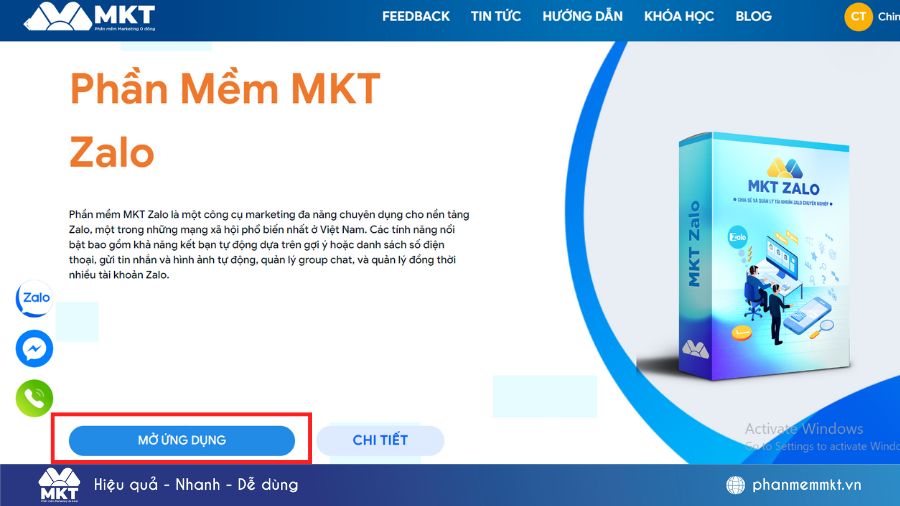 Phần mềm gửi tin nhắn Zalo hàng loạt