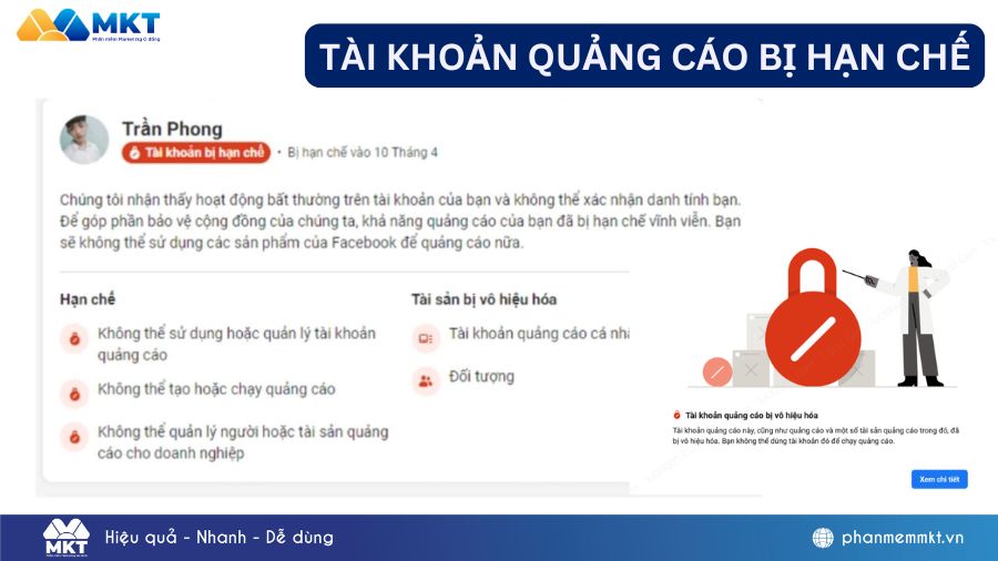 Tài khoản quảng cáo bị hạn chế