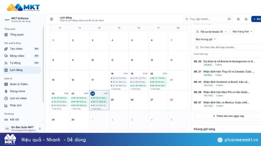 Phần mềm tạo mô tả video bằng AI và đăng TikTok tự động 6 Lên lịch đăng tự động trên TikTok