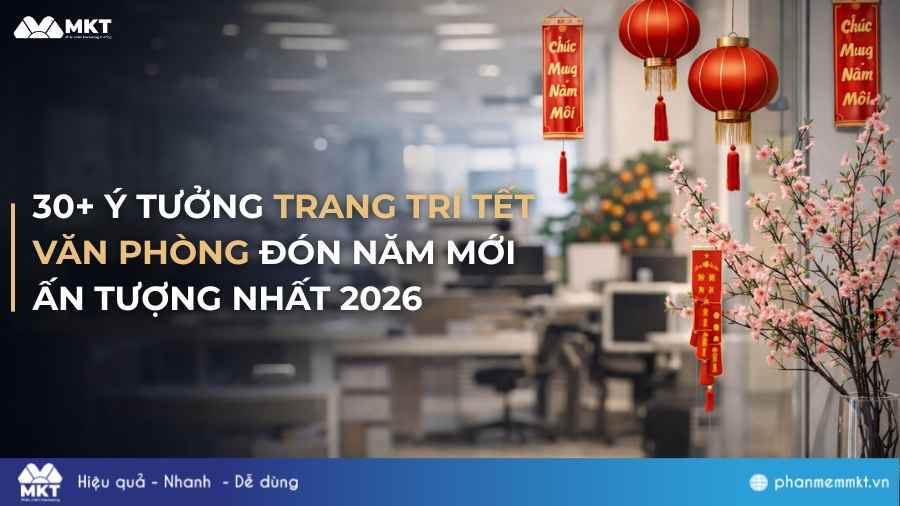 30+ ý tưởng trang trí Tết văn phòng đón năm mới ấn tượng nhất 2026 1 Trang trí Tết văn phòng