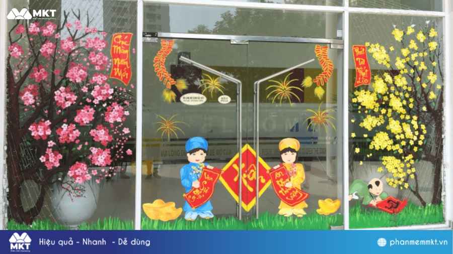 Trang trí Tết văn phòng Trang trí Tết văn phòng