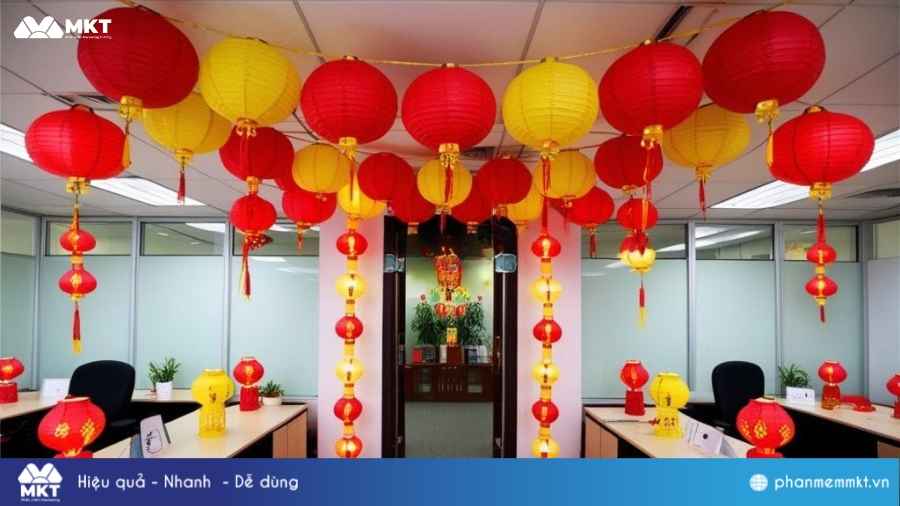 Trang trí Tết văn phòng Trang trí Tết văn phòng