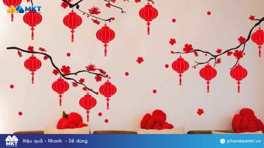 Trang trí Tết văn phòng Trang trí Tết văn phòng