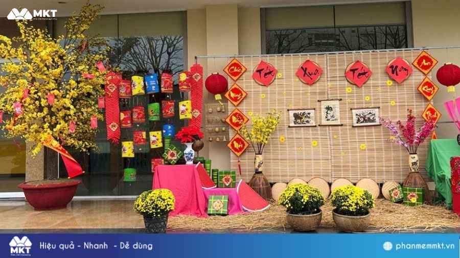 Trang trí Tết văn phòng Trang trí Tết văn phòng