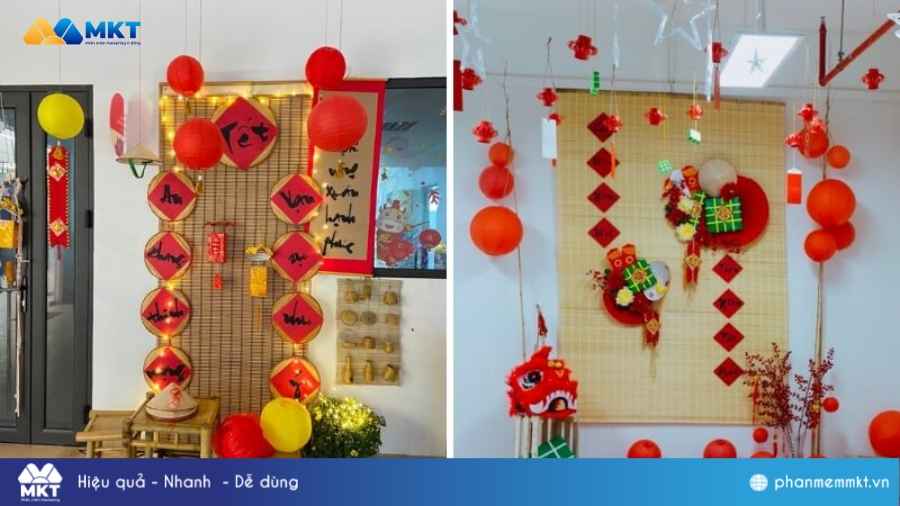 Trang trí Tết văn phòng Trang trí Tết văn phòng