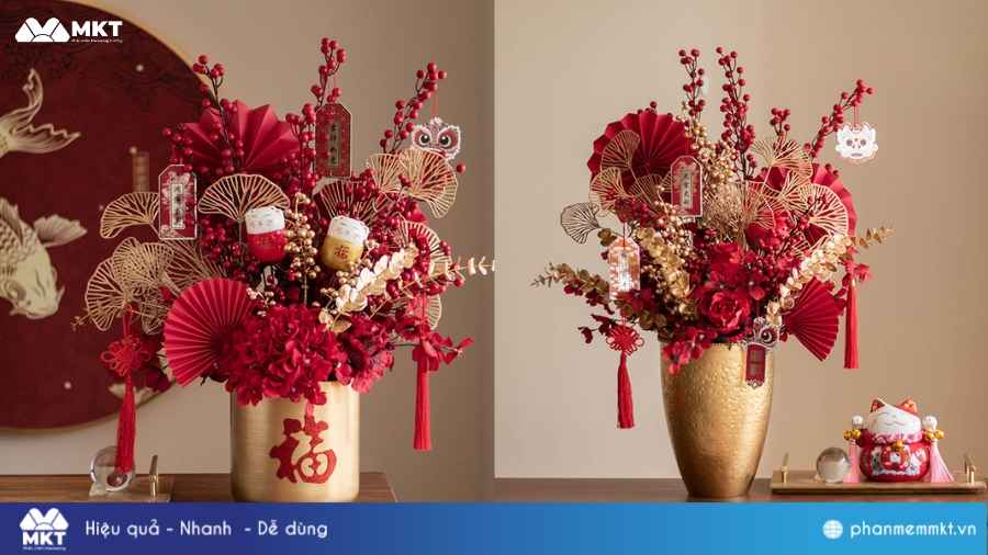 Trang trí Tết văn phòng Trang trí Tết văn phòng