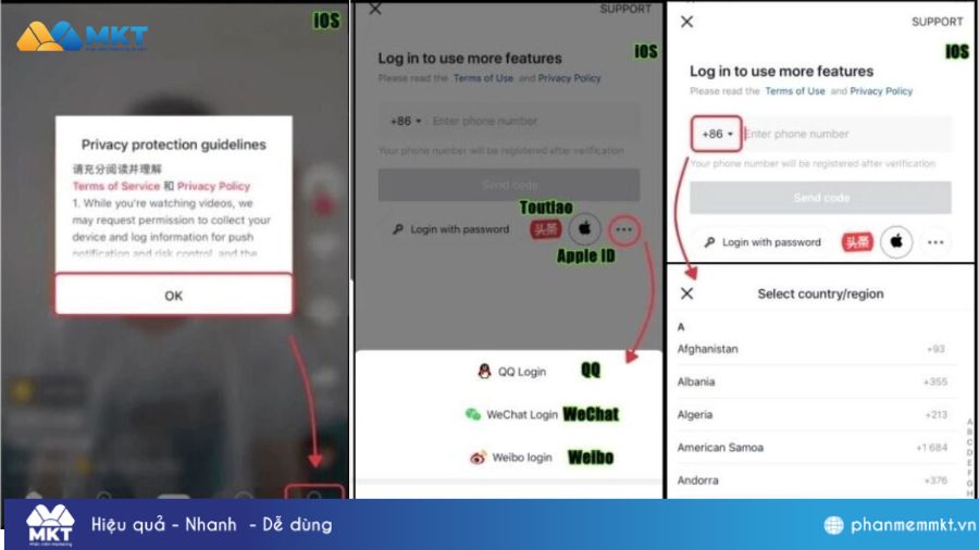 Cách đăng ký Douyin trên iPhone