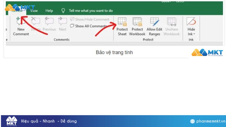 Cách khóa dữ liệu trong Excel