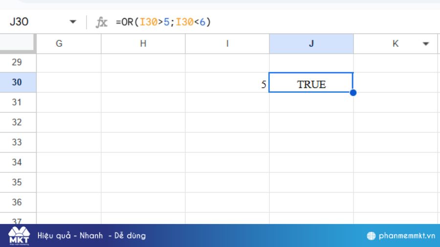 Hàm điều kiện logic trong Excel