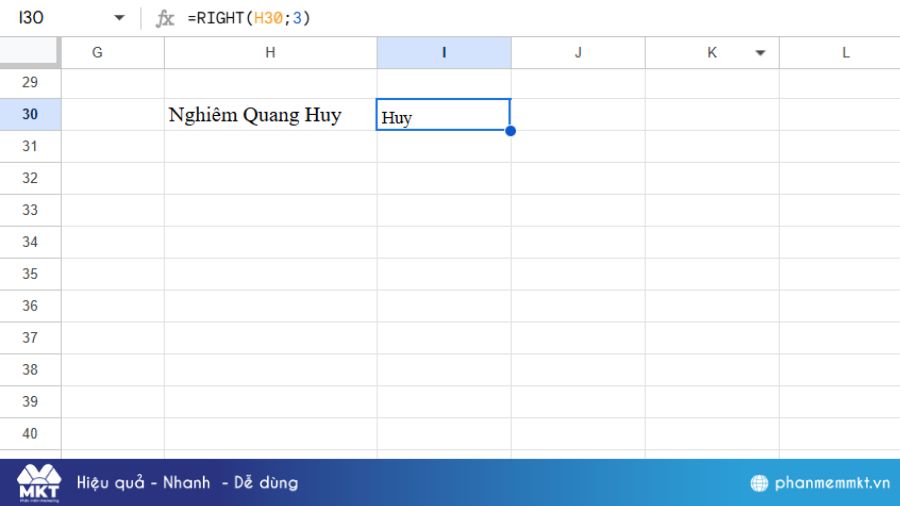 Hàm sử dụng trong văn bản Excel