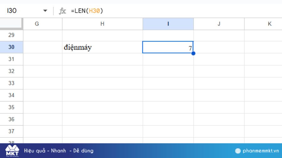 Hàm sử dụng trong văn bản Excel