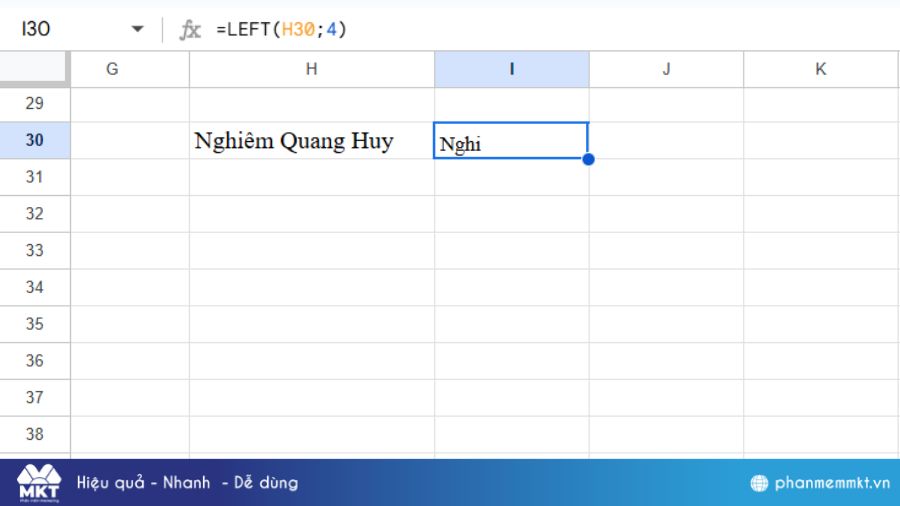 Hàm sử dụng trong văn bản Excel