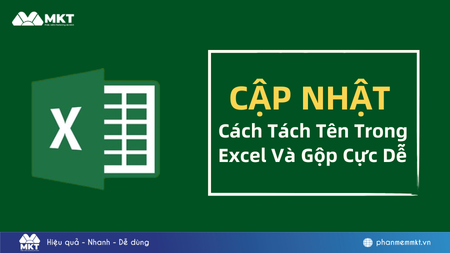 cách tách tên trong Excel