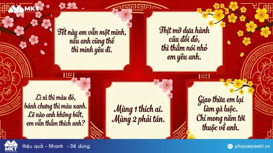 Cap thả thính Tết hay và ngắn gọn Câu cap thả thính Tết hay và ngắn gọn