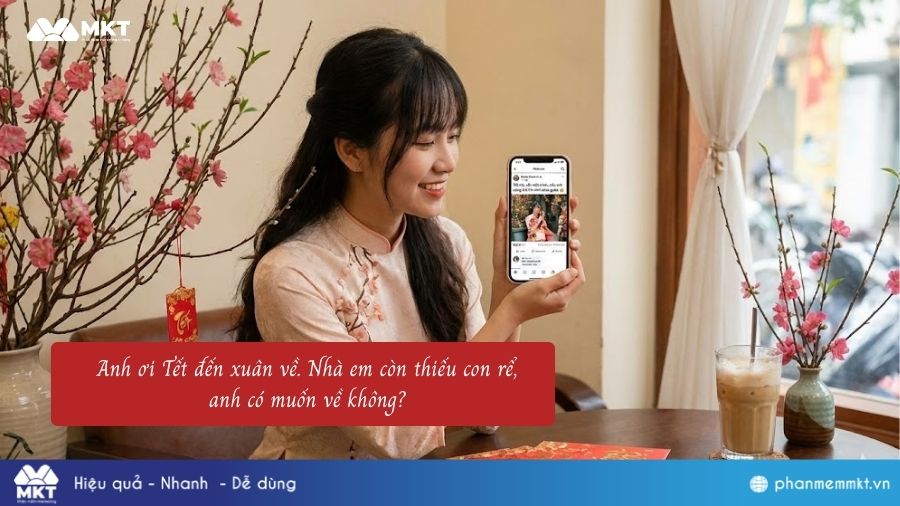 Câu cap thả thính cho nữ Cap thả thính Tết cho nữ