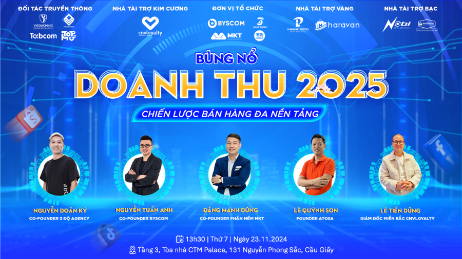 Sự kiện “Bùng nổ doanh thu 2025 – Chiến lược bán hàng đa nền tảng”