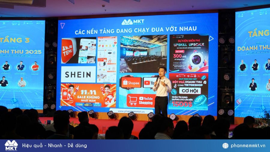 Chuyên gia Đặng Mạnh Dũng chia sẻ chiến lược đa kênh tiềm năng tại sự kiện "Bùng nổ doanh thu 2025"