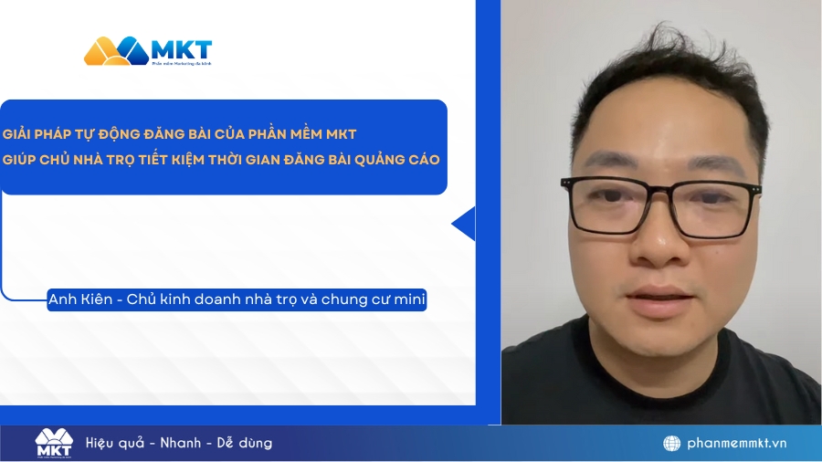 giải pháp tự động đăng bài của Phần mềm MKT giúp chủ nhà trọ tối ưu thời gian đăng bài quảng cáo