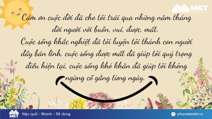 Những lời cảm ơn chúc mừng sinh nhật gửi tới bản thân mình lời cảm ơn chúc mừng sinh nhật