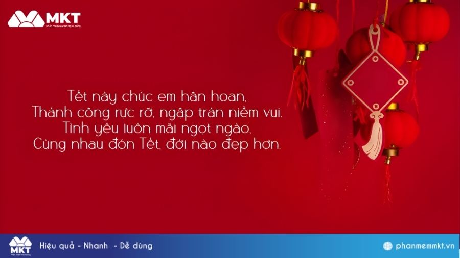 Thơ chúc Tết người yêu 2026 Bài thơ về Tết