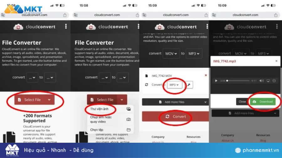 Cách tải nhạc TikTok bằng CloudConvert