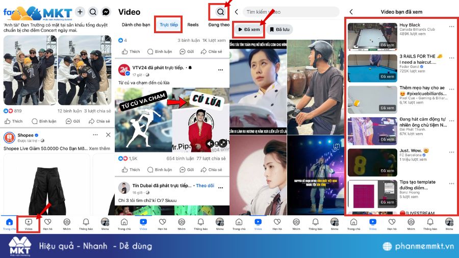 Cách xem lại livestream trên Facebook bằng Watch