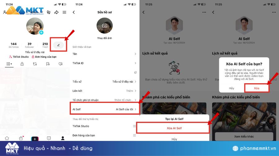 Cách xóa AI Self trên TikTok