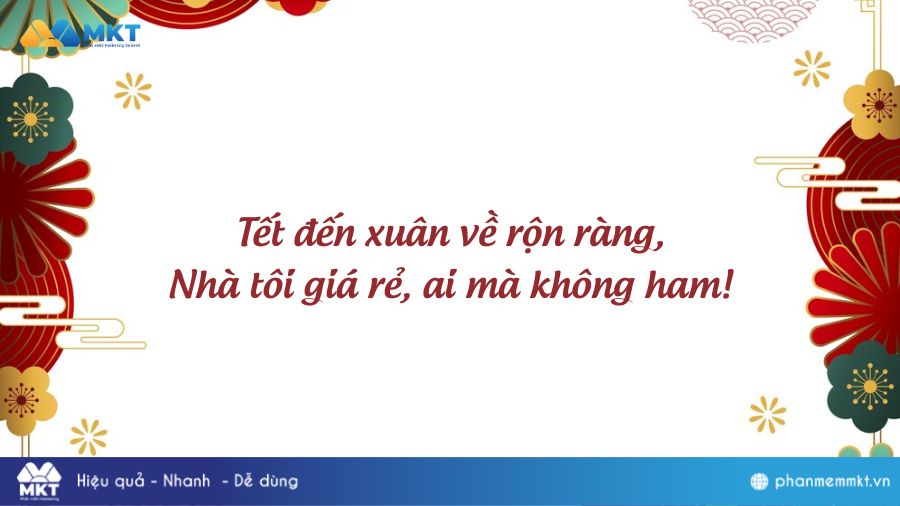 Mẫu bài thơ bán hàng Tết hài hước