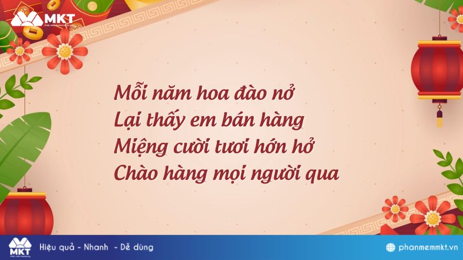 Mẫu bài thơ thả thính bán hàng