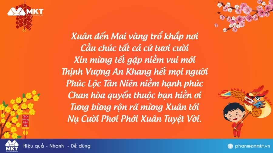 Những bài thơ chúc Tết hài hước, vui vẻ