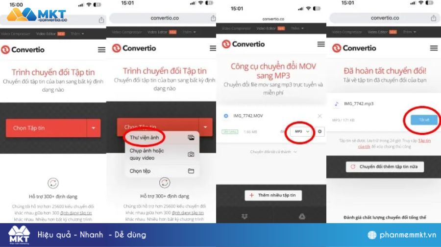 Tải nhạc TikTok bằng Convertio