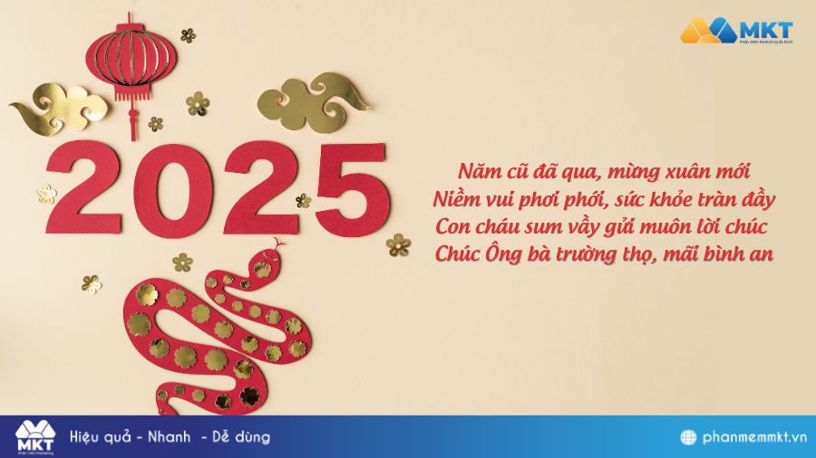 Thơ chúc Tết 2025 cho ông bà